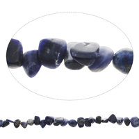 Gemstone Chips, Sodalite, Nuggets, natural, 8x4mm-9x15x9mm, Hole:Approx 1.5mm, Approx 50PCs/Strand, Sold Per Approx 15.5 Inch Strand