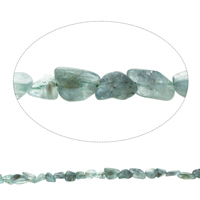 Gemstone Chips, Apatite, Nuggets, natural, 5x7x3mm-5x10x5mm, Hole:Approx 1mm, Approx 58PCs/Strand, Sold Per Approx 15.5 Inch Strand