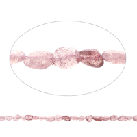 Strawberry Quartz perla, Pepite, naturale, 7x5x5mm-8x12x5mm, Foro:Appross. 1mm, Appross. 50PC/filo, Venduto per Appross. 15.5 pollice filo