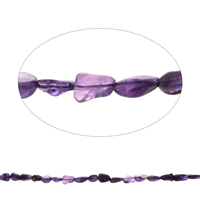 Gemstone Chips, Amethyst, Nuggets, natural, February Birthstone, 5x8x4mm-8x14x7mm, Hole:Approx 1mm, Approx 42PCs/Strand, Sold Per Approx 15.5 Inch Strand