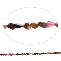 Gemstone Chips, Tourmaline, Nuggets, natural, October Birthstone, 5x5mm-7x9x5mm, Hole:Approx 1mm, Approx 60PCs/Strand, Sold Per Approx 15.5 Inch Strand