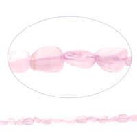 Gemstone фишки, розовый кварц, Комкообразная форма, натуральный, 7x4mm-7x15x5mm, отверстие:Приблизительно 1mm, Приблизительно 45ПК/Strand, Продан через Приблизительно 15.5 дюймовый Strand