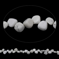 Gemstone Chips, Natural White Turquoise, Nuggets, natural, 8x5mm-12x14x10mm, Hole:Approx 1mm, Approx 52PCs/Strand, Sold Per Approx 15.5 Inch Strand