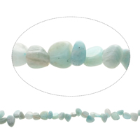 Gemstone Chips, Amazonite, Nuggets, 8x10x6mm-12x16x9mm, Hole:Approx 1mm, Approx 50PCs/Strand, Sold Per Approx 15.5 Inch Strand
