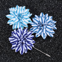Chiffon Brooch with Iron Flower platinum color plated 100mm Sold By Lot