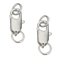 Brass Lobster Clasp, platinum color plated, nickel, lead & cadmium free, 5.50x12x3mm, Hole:Approx 3.5mm, 500PCs/Lot, Sold By Lot