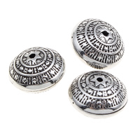 Copper Coated Plastic Beads, Flat Round, antique silver color plated, 12x8mm, Hole:Approx 1mm, 1000PCs/Bag, Sold By Bag
