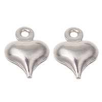 Stainless Steel Extender Chain Drop, Heart, original color, 7x9x3mm, Hole:Approx 1mm, 200PCs/Bag, Sold By Bag