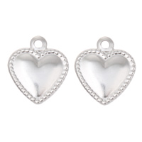 Stainless Steel Extender Chain Drop, Heart, original color, 8x10x1mm, Hole:Approx 1mm, 500PCs/Bag, Sold By Bag