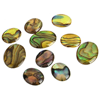 Abalone Shell Cabochon, Flat Oval, natural, different size for choice & epoxy gel & flat back, Sold By Lot