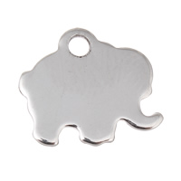 Stainless Steel Tag Charm, Elephant, original color, 12x11x1mm, 500PCs/Bag, Sold By Bag