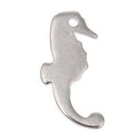 Stainless Steel Tag Charm Seahorse original color Approx 1mm Sold By Bag