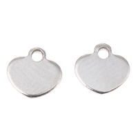 Stainless Steel Extender Chain Drop, Heart, original color, 6x6x1mm, Hole:Approx 1mm, 500PCs/Bag, Sold By Bag