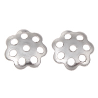 Stainless Steel Bead Cap, Flower, original color, 6x1mm, Hole:Approx 1mm, 500PCs/Bag, Sold By Bag