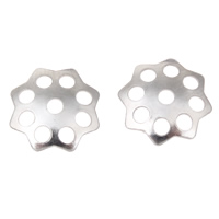 Stainless Steel Bead Cap, Flower, original color, 11x2mm, Hole:Approx 1mm, 500PCs/Bag, Sold By Bag