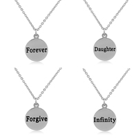 Stainless Steel Jewelry Necklace 316L Stainless Steel Flat Round & oval chain & enamel Sold By Bag