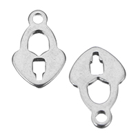 Stainless Steel Extender Chain Drop, Lock, original color, 6.50x10x1mm, Hole:Approx 1.5mm, 2000PCs/Lot, Sold By Lot