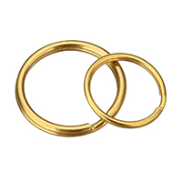Нержавеющая сталь Split Ring, нержавеющая сталь, плакирован золотом, разный размер для выбора, 200ПК/Лот, продается Лот