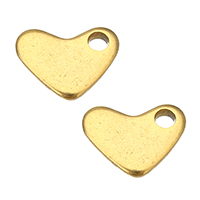 Stainless Steel Extender Chain Drop, Heart, gold color plated, 7x5.50x1mm, Hole:Approx 1.5mm, 300PCs/Lot, Sold By Lot
