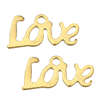Stainless Steel Extender Chain Drop, word love, gold color plated, 13x6x0.50mm, Hole:Approx 1mm, 400PCs/Lot, Sold By Lot