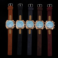 Men Wrist Watch PU Leather with zinc alloy dial & Glass stainless steel pin buckle rose gold color plated adjustable & for man nickel lead & cadmium free 40mm 20mm Length Approx 9.5 Inch Sold By PC