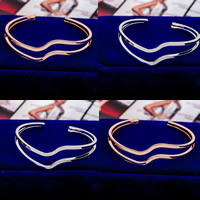 Tibetan Style Cuff Bangle, plated, more colors for choice, lead & cadmium free, 65mm, Inner Diameter:Approx 60mm, Length:Approx 7 Inch, Sold By PC