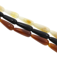 Lace Agate Beads, Teardrop, more colors for choice, 14x40mm, Hole:Approx 2mm, Approx 10PCs/Strand, Sold Per Approx 15.5 Inch Strand