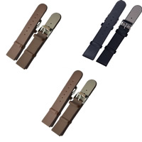 Watch Bands, Cowhide, stainless steel pin buckle, more colors for choice, 115mm, 75mm, 20mm, Sold By Set