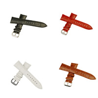 Watch Bands, Cowhide, stainless steel pin buckle, different size for choice, more colors for choice, Sold By Set
