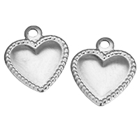 Stainless Steel Extender Chain Drop, Heart, original color, 8x10x0.50mm, Hole:Approx 1mm, 2000PCs/Lot, Sold By Lot