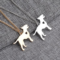 Zinc Alloy Jewelry Necklace with iron chain Dog plated twist oval chain lead & cadmium free Sold Per Approx 15 Inch Strand