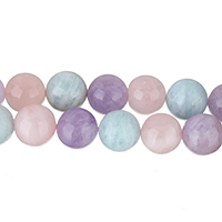Quartz naturel bijoux perles, Cristal naturel, Rond, normes différentes pour le choix, multicolore, Trou:Environ 1mm, Longueur:Environ 15.3 pouce, Vendu par lot