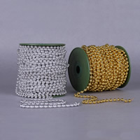Beaded Garland Trim & Strand Acrylic with plastic spool Round plated 6mm  Sold By PC