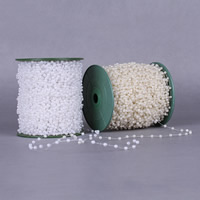 Garland-Strang Perlen, ABS-Kunststoff-Perlen, mit Kunststoffspule, rund, keine, 4mm, 100m/PC, 100m/PC, verkauft von PC