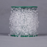Brin de guirlande de perle, Acrylique, avec bobine plastique, Rond, transparent, 8mm, 60m/PC, 60m/PC, Vendu par PC