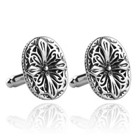 Cufflinks Zinc Alloy antique silver color plated lead & cadmium free Sold By Pair
