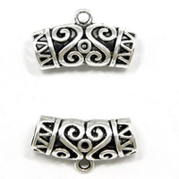 Zinc Alloy Bail Beads Tube antique silver color plated hollow nickel lead & cadmium free Approx 5.5mm 2mm Sold By Lot