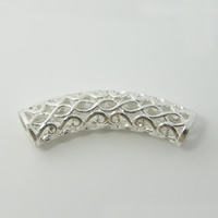 Zinc Alloy Tube Beads silver color plated hollow nickel lead & cadmium free Approx 8mm Sold By Lot