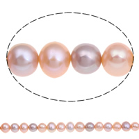 Perles de nacre rondes de culture d'eau douce, perle d'eau douce cultivée, naturel, multicolore, grade AAA, 8-9mm, Trou:Environ 0.8mm, Vendu par Environ 15.3 pouce brin