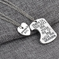 Zinc Alloy Puzzle Friendship Necklace with iron chain with 5cm extender chain Heart platinum color plated oval chain & enamel lead & cadmium free  Length Approx 17.7 Inch Sold By Pair
