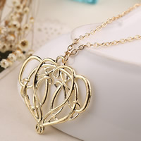 Zinc Alloy Jewelry Necklace with iron chain gold color plated oval chain lead & cadmium free Sold Per Approx 19.6 Inch Strand