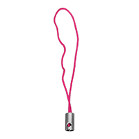 Mobile Phone Strap Lariat, Nylon Cord, with Brass, platinum color plated, pink, nickel, lead & cadmium free, 0.80mm, Length:Approx 1.96 Inch, 1000Strands/Lot, Sold By Lot