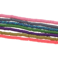 Polimero-Clay-Beads, argilla polimero, nessuno, 5x1mm, Foro:Appross. 1.5mm, 10Strandstrefolo/borsa, Appross. 310PC/filo, Venduto da borsa