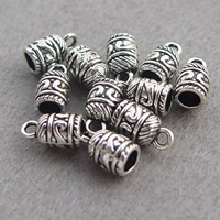 Tibetan Style End Cap, antique silver color plated, 7.50x13.50mm, Hole:Approx 4.8mm, 2mm, 200PCs/Lot, Sold By Lot