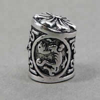 Tibetan Style End Cap, antique silver color plated, 19x18mm, Hole:Approx 11mm, 50PCs/Lot, Sold By Lot