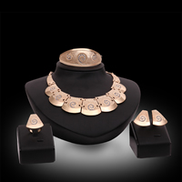 Conjuntos de joyería de aleación de zinc, brazale & anillo de dedo & pendiente & collar, acero inoxidable poste del arete y Omega Clip, chapado en color rosa dorada, con diamantes de imitación, libre de plomo & cadmio, 20x30mm, 22x30mm, diámetro interior:aproximado 50mm, tamaño:6-9, longitud:aproximado 6 Inch, aproximado 18 Inch, Vendido por Set