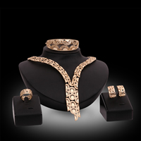 Conjuntos de joyería de aleación de zinc, brazale & anillo de dedo & pendiente & collar, acero inoxidable poste del arete y Omega Clip, chapado en color rosa dorada, con diamantes de imitación, libre de plomo & cadmio, 10x20mm, 10x25mm, diámetro interior:aproximado 50mm, tamaño:6-9, longitud:aproximado 6 Inch, aproximado 15.5 Inch, Vendido por Set
