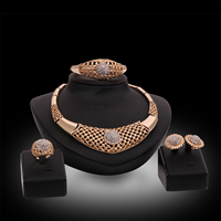 Tibetan Style Jewelry Sets, bangle & finger ring & earring & necklace, stainless steel earring post and Omega clip, Flower, rose gold color plated, with rhinestone, lead & cadmium free, 25x20mm, 25x25mm, Inner Diameter:Approx 55mm, US Ring Size:6-9, Length:Approx 6.5 Inch, Approx 17 Inch, Sold By Set