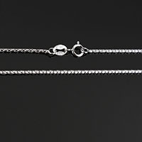 Cadena del collar de plata esterlina 925, plata de ley 925, longitud diferente para la opción, 1.20mm, 10Strandsfilamento/Grupo, Vendido por Grupo