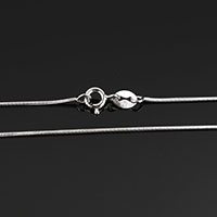 925 Sterling Silber Halskette Kette, unterschiedliche Länge der Wahl & Schlangekette, 1mm, 10SträngeStrang/Menge, verkauft von Menge